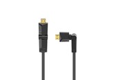 Beelscherm- en tv-kabel - Hama HDMI Cable Ethernet Rotating Gold Black 3m - X1122111