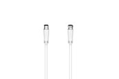 Antennekabel / connector - Hama Cable Antenna 90dB F-Plug-Coax Female White 1.5m - X1122518