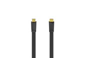 Beelscherm- en tv-kabel - Hama HDMI Cable Ethernet Flat Black 3m - X1122118