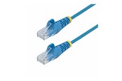 Netwerk - kabel - StarTech.com 5m Blue Slim CAT6 Ethernet Cable Snagless 28AWG LSZH - patch cable - 5 m - blue - Blauw - 5m - N6PAT5MBLS