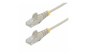 Netwerk - kabel - StarTech.com 5m Gray Slim CAT6 Ethernet Cable Snagless 28AWG LSZH - patch cable - 5 m - grey - Grijs - 5m - N6PAT5MGRS