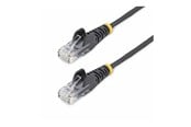Netwerk - kabel - StarTech.com 15m Black Slim CAT6 Ethernet Cable Snagless 28AWG LSZH - patch cable - 15 m - black - Zwart - 15m - N6PAT15MBKS