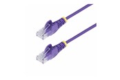 Netwerk - kabel - StarTech.com 2.5m Purple Slim CAT6 Ethernet Cable Snagless 28AWG LSZH - patch cable - 2.5 m - purple - Paars - 2.5m - N6PAT250CMPLS