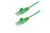 Netwerk - kabel - StarTech.com 3m Green Slim CAT6 Ethernet Cable Snagless 28AWG LSZH - patch cable - 3 m - green - Groen - 3m - N6PAT300CMGNS