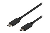 USB-kabel - Deltaco USBC-1402 - USB-C cable - 24 pin USB-C to 24 pin USB-C - 1 m - USBC-1402