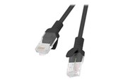 Netwerk - kabel - Lanberg patch cable - 2 m - RAL 9004 black - Zwart - 2m - PCU6-10CC-0200-BK