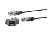 Netwerk - kabel - Schwaiger TAE/DSL Adapter With Modem Cable - phone cable kit - 3 m - Zwart - 3m - TAL6731533
