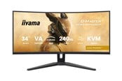 Scherm - 34" iiyama G-MASTER Gold Phoenix - 3440x1440 (UWQHD) - 240Hz - VA - KVM switch - GCB3486WQSCP-B1