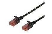 Netwerk - kabel - Deltaco patch cable - 2 m - black - Zwart - 2m - UUTP-1313