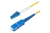 Netwerk - kabel - StarTech.com 5m (16.4ft) LC to SC (UPC) OS2 Single Mode Fiber Cable - patch cable - 5 m - yellow - Geel - 5m - SPSMLCSC-OS2-5M