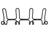 Deurbeugels en scharnieren  - Home>it designer coat rack with 4+4 hooks black - 12133