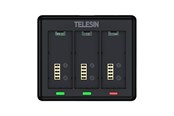 Accessoires voor actiecamera's - TELESIN S0-BCG-12-TGP Triple Battery Charger - S0-BCG-12-TGP