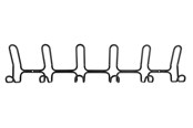 Deurbeugels en scharnieren - Home>it designer coat rack with 6+6 hooks black - 12143