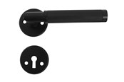 Deurbeugels en scharnieren - Home>it door handle knurled L-handle 19 mm. matte black - 13252