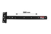 Deurbeugels en scharnieren  - Home>it T-hinge matt black 380 x 30 mm zinc-coated carbon steel - 20504