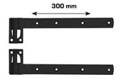 Deurbeugels en scharnieren - Home>it stacking hinge matt black 300 x 30 mm zinc-coated carbon steel 2 pcs. - 20511
