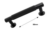 Deurbeugels en scharnieren  - Home>it knurled handle 96 mm matt black 2 pcs. - 21180