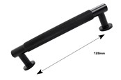 Deurbeugels en scharnieren - Home>it knurled handle 128 mm matt black 2 pcs. - 21182