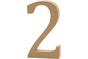 Schrijf- en tekenartikelen - Creativ Company - Number 2 MDF 8cm 1 pcs. - 56393