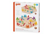 Bordspellen, Kaartspellen & Dobbelspellen - Goki Wooden Ludo Game 6 Players - 56298