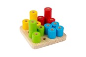 Houten speelgoed - Bigjigs Wooden Wobbly Peg Board 17 pcs. - 37007