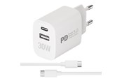 Mobiel - Adapters & Opladers - Vivanco PR30W Dual Super Fast Charger Set - 64342
