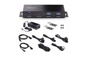 USB hub - StarTech.com 7-Port Industrial USB Hub 10Gbps Hub Metal Mountable TAA - hub - industrial - 7 ports - rack-mountable - TAA Compliant USB hub - 7 - Zwart - HB31C5A2CME