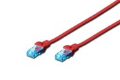 Netwerk - kabel - DIGITUS CAT 5e U-UTP Patch Cord - 0.5m - Rood - 0.5 meter - DK-1512-005/R