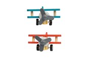 Houten speelgoed - Bigjigs Wooden Pull Back Biplane Airplane - 36072