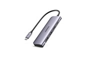 Docking station - UGREEN USB-C to 2 Ports USB3.0-A Hub + HDMI + TF/SD with PD Power Supply - Space Grey - 70411-UG