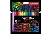 Schrijf- en tekengerei - STABILO pointMax - Hardtip Fineliner - ARTY - Set 15 Pieces - 488/15-1-20
