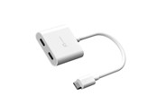 USB-kabel - j5create USB-C to Dual USB-C with Video or Power Delivery - JCA164-N