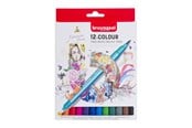 Schrijf- en tekengerei - Bruynzeel Fineliner Brush Pens 12 pcs. - 60325012