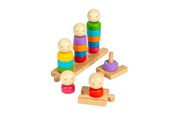 Houten speelgoed - Bigjigs Wooden Rainbow Family Stacking Toy 25pcs. - 37009