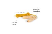 Buiten spelen - BS Toys Jump Rope Yellow with Wooden Handles - GA230