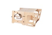 Speelgoed voor baby's - Classic World Wooden 2in1 Learning Tower and Table Adjustable 90cm - 60522
