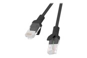 Netwerk - kabel - Lanberg patch cable - 5 m - RAL 9004 black - Zwart - 5m - PCU6-10CC-0500-BK