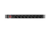 Voedingskabel (extern) - Lanberg - power distribution unit - 4000 Watt - PDU-08F-0200-BK