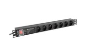 Voedingskabel (extern) - Lanberg - power distribution strip - 4000 Watt - PDU-PRO-07E-0200-BK