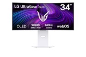 Scherm - 34" LG UltraGear 34GX90SA - 3440x1440 (UWQHD) - 240Hz - OLED - 65W USB-C - 34GX90SA-W