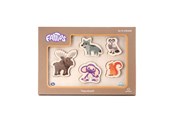 Puzzels - Fantorangen & Fantus WOODEN PUZZLE 5 BRICKS FOREST ANIMALS - 62-112070