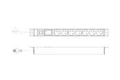 Voedingskabel (extern) - DIGITUS - power distribution unit - DN-95407-FR