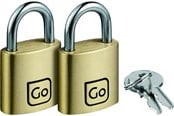 Vrije tijd & Reizen - Go Travel Hengelåser i messing (Twin Pack) - 5016326001718