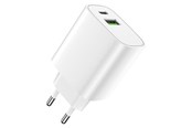Mobiel - Adapters & Opladers - Forever 20W USB-C PD & QC Wall Charger White - GSM113213