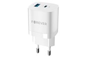 Mobiel - Adapters & Opladers - Forever 33W USB-C PD & QC GaN Wall Charger White - GSM115405