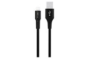 USB-kabel - GreyLime Braided USB-A to Lightning Cable Black 0.5 m - C21AL05M04