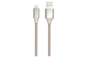 USB-kabel - GreyLime Braided USB-A to MFi Lightning Cable Beige 2 m - C21AL2M02
