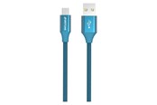 USB-kabel - GreyLime Braided USB-A to Micro USB Cable Blue 1 m - C21AM1M01