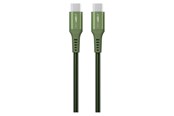 USB-kabel - GreyLime Braided USB-C to USB-C 60W Cable Green 0.5 m - C21C60C05M03