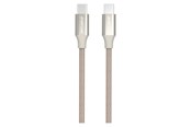 USB-kabel - GreyLime Braided USB-C to USB-C 60W Cable Beige 1 m - C21C60C1M02